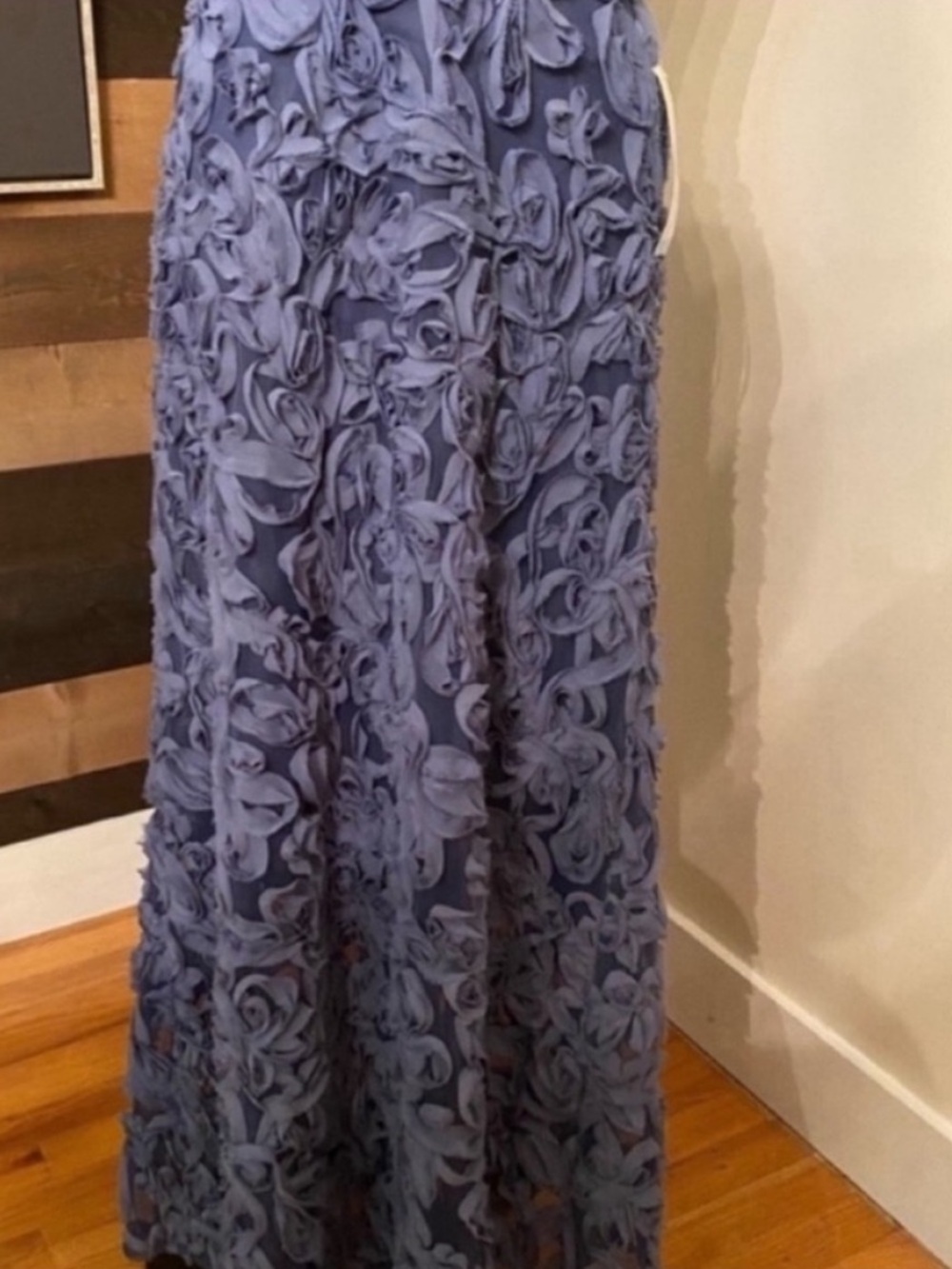 Patra NEW Crossover Pleated Front Soutache Skirted Gown Cornflower Blue Women 6 - Picture 3 of 13